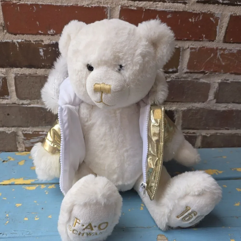 FAO Schwarz 160th Anniversary Teddy Bear Plush Gold Jacket Collectible-Limited